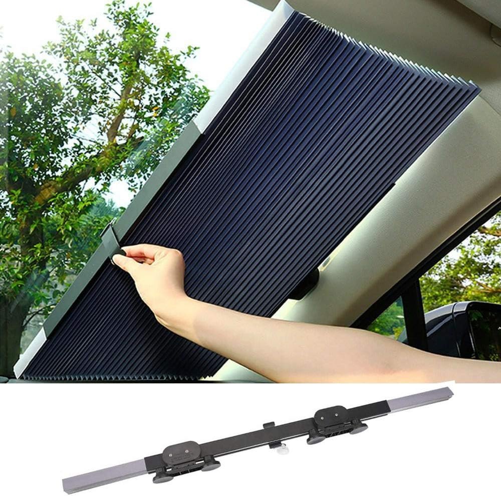 Pare-soleil extensible pour voiture avec 4 ventouses