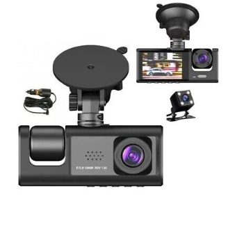 Caméra Embarquée DVR Voiture 3 Objectifs HD