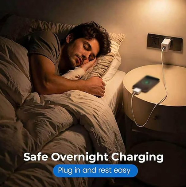 Smart Auto Stop Charging Adapter, 140W Auto Cut-Off Charger Protector with AI Full-Charge Disconnect