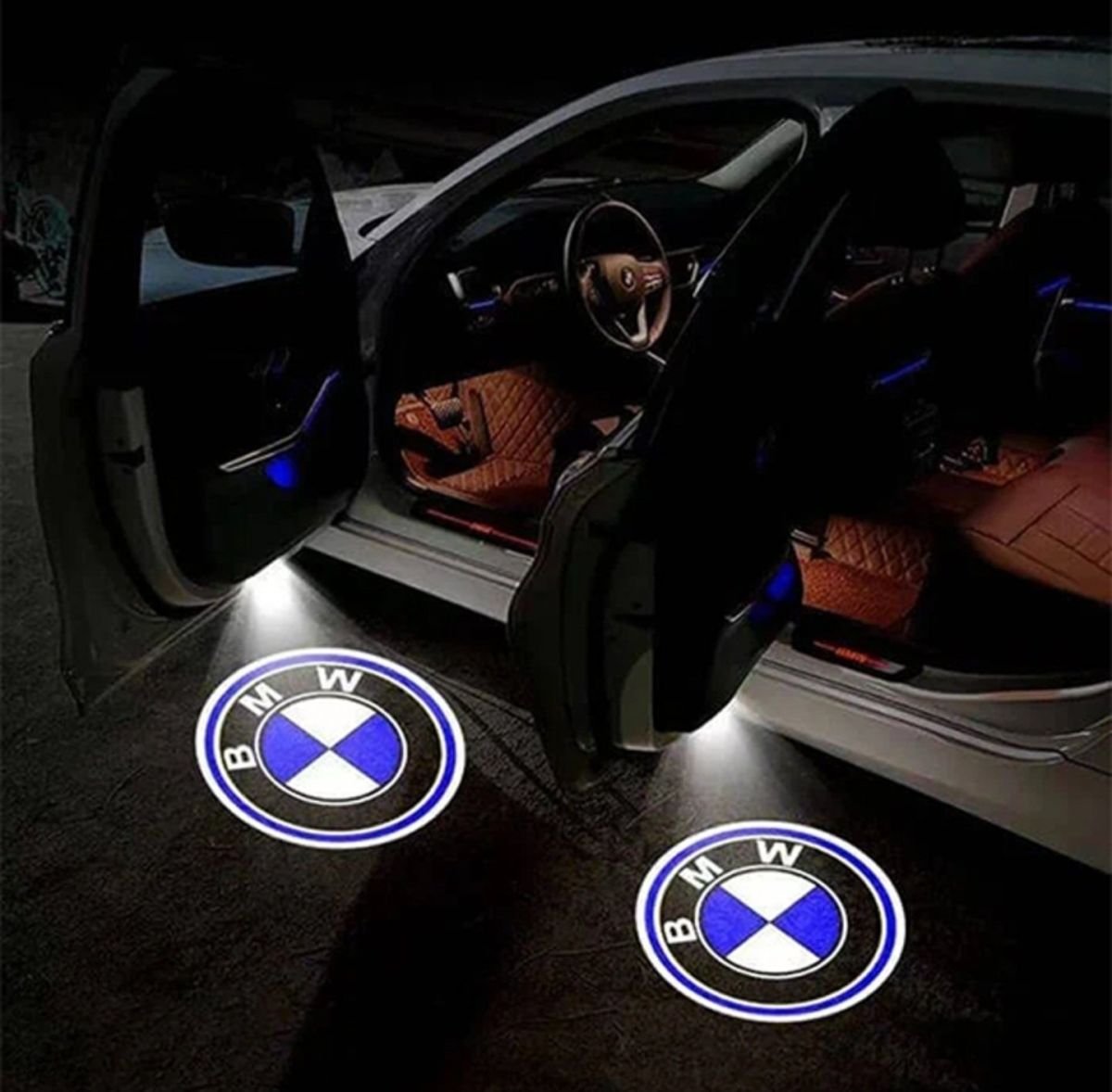 2 wireless LED car door logo projector